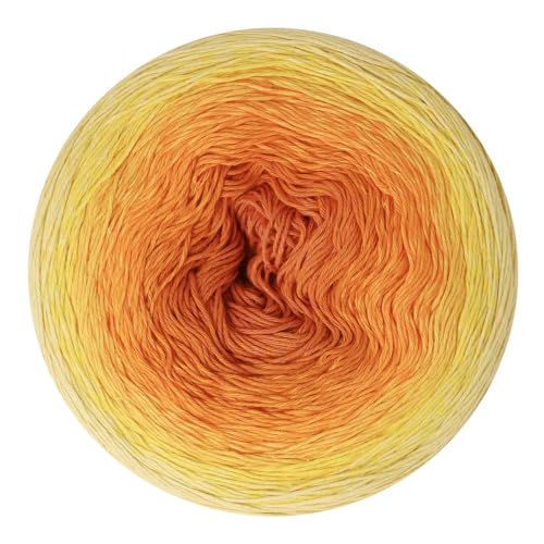 Scheepjes Cotton Whirl Gradient Yarn Cake, 741 Sunspell, 1000m, 224g - color: 741 Sunspell