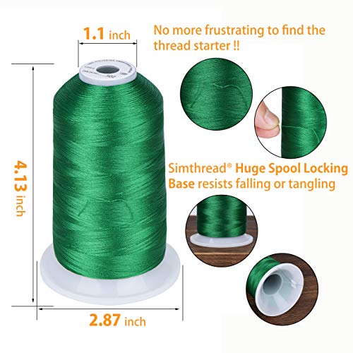Simthread Embroidery Thread 5500 Yards Dark Fuchsia 107, 2 Huge Spools 40wt Polyester for Brother, Babylock, Janome, Singer, Pfaff, Husqvarna, Bernina Machine - color: Dark Fuchsia