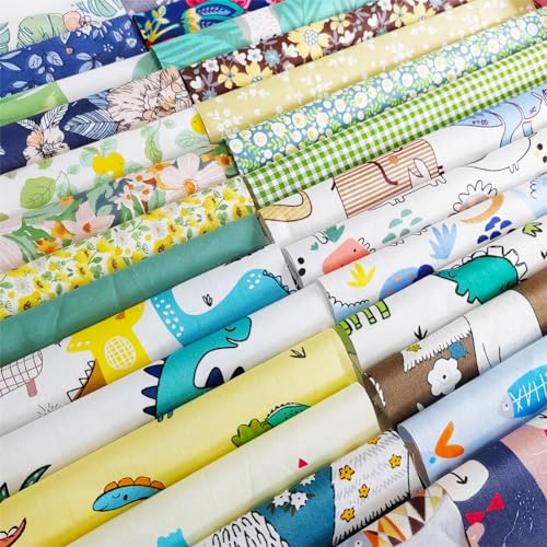 44pcs Cotton 9.8” x 9.8”(25cm x 25cm) Quilting Fabric Bundles, Pre-Cut Squares Sheets for Patchwork Sewing Quilting Crafting, No Repeat Patterns. - color: A-1