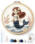 AohaiNova Punch Needle Kit for Adult Beginners,Punch Needling Set Mermaid - color: 13-Mermaid