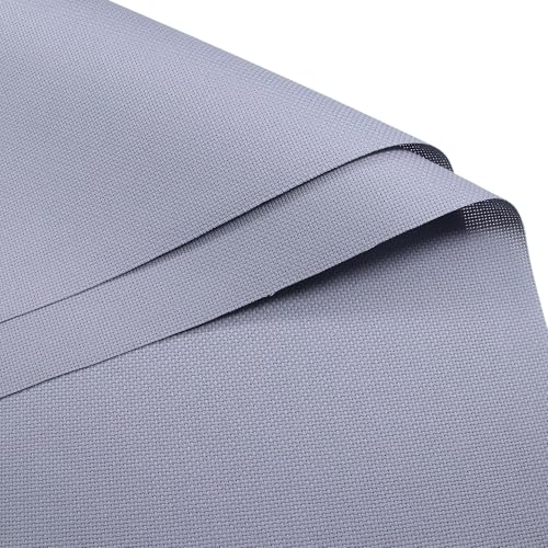 KCS 2 pc of 15" x 18"(38cmx45cm) Counted Cross Stitch Cotton Aida Cloth Needlework Fabric Box (Light Steel Grey, 16CT) - color: Light Steel Grey, size: 16CT