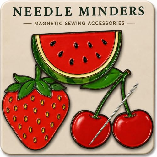 Kraftex Magnetic Needle Minder. Needleminder for Embroidery & Sewing. Cute Needlepoint Accessories. Magnetic Needle Holder for Cross Stitch. Cute Magnet Pin Gift - color: Fruits SCW