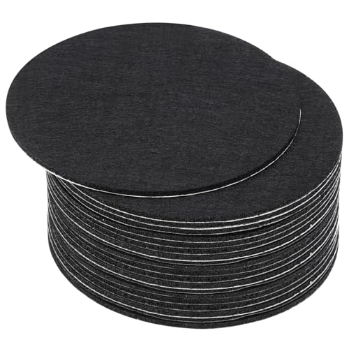 PATIKIL 4.5 Inch Diameter Lamp Base Felt, 20Pack 2mm Thickness Round Soft Adhesive Non-Slip Anti-Scratch Backed Felt for Lamp Furniture DIY Craft, Black - color: Black, size: 4.5 Inch