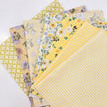 Cotton Fabric DIY Making Supplies Quilting Patchwork Fabric Fat Quarter Bundles DIY for Quilting Cotton Patchwork Cushions (20 x 20 inches, Flower Geometry Yellow) - size: 20 x 20 inches