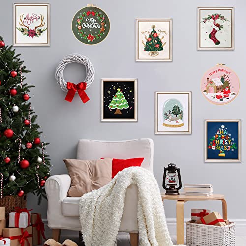 Canlierr 10 Sets Christmas Embroidery Kit, DIY Cross Stitch, Classic Style - style: Classic Style