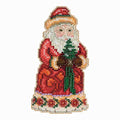 Christmas Cheer Santa Beaded Counted Cross Stitch Kit 2013 Mill Hill Jim Shore JS203102