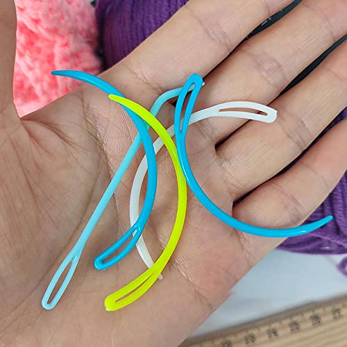 80PCS Plastic Yarn Needles Large Eye Blunt Tapestry Needles Crochet Projects Needles Bulk Safety Blunt Needles for Yarn (80)