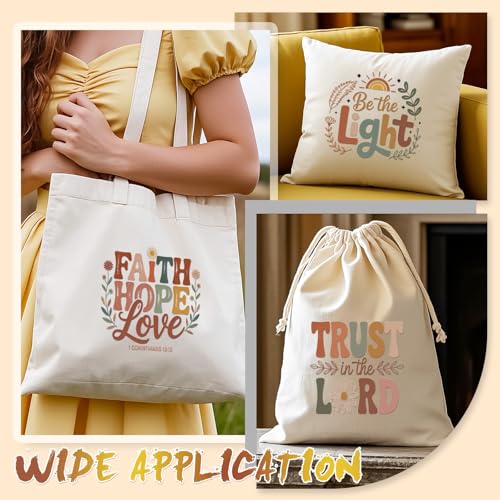 Dazoratix Christian Iron on Transfers - 24 Sheets Boho Bible Verse DTF Transfers Ready to Press Religious Heat Patches Retro Floral Faith Decals Vinyl Stickers for T Shirts Clothes Pillow DIY Crafts - style: Boho Christian