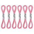PATIKIL 6 Skeins Embroidery Floss, Metallic Embroidery Thread Nylon Threads Bracelets String for Cross-Stitch Hand Embroidery, Pink - color: Pink