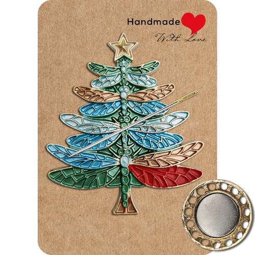 Needle Minder Magnet, Magnetic Needle Minder, Needle Minders Magnetic Cross Stitch Accessories, Magnetic Needle Holder, Life Tree, Butterfly, Cats, Owl, Heart (Dragonfly) - size: Dragonfly