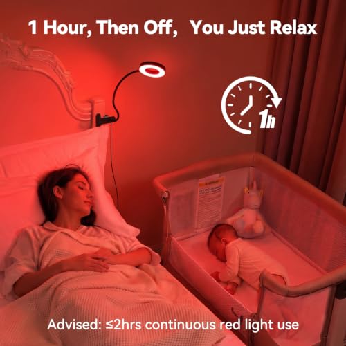 Clip On Reading Light for Bed, 670nm Red Light