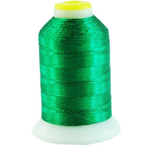 ThreadArt Metallic Embroidery Thread, 1000M, No. L65 - Bright Green - color: BRIGHT GREEN
