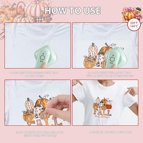 Fall Dtf Transfers Ready to Press - 20Pcs Falueqg Fall Bow Iron on Transfers for Tshirts, Pumpkin Bowknot Iron on Decals Patches, Hello Autumn Coquettee Bow Heat Stickers for DIY Clothes Bags Piilows - color: Fall661