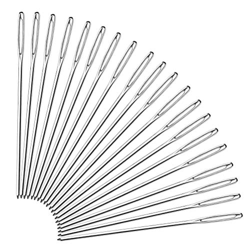 20 Pack 2 Inch Blunt Eye Needles for Yarn Sewing with Storage Tube