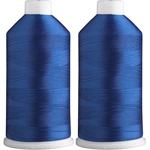 Superpunch SuperB Embroidery Thread 40wt, 5000 m Cone, Pack of 2 - color: Royal Blue 4453, size: Pack of 2