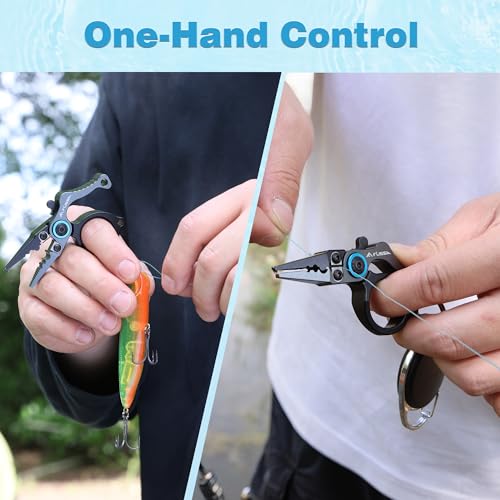 FLISSA Mini Fishing Pliers with Fly Fishing Zinger Retractor