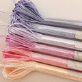 KCS 6-Strand Cross Stitch Metallic Variegated Pearl Shiny Embroidery Floss (6 skeins, Solid Color 9) - color: Solid color 9