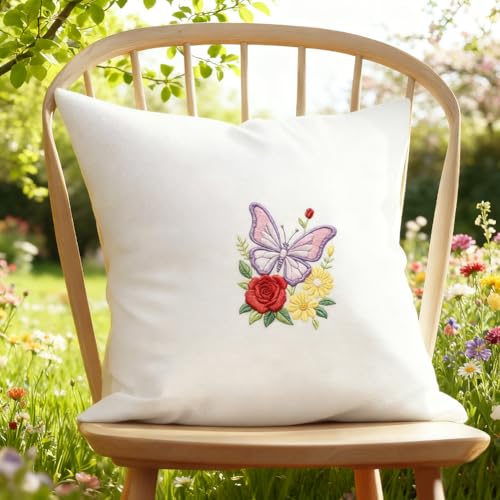 ORIGACH 4 Sheets Floral Insect Water Soluble Embroidery Pattern Stabilizers - color: Floral & Insects