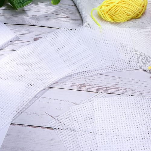 10 PCS Clear Mesh Canvas Sheets for Embroidery Making, Cross Stitch Plastic Aida Mesh Screen for Crafts DIY Crochet Projects - color: 10 PCS - Standard