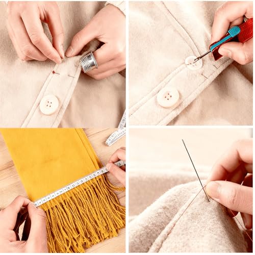 Sewing Kit Portable 172-Piece for Travel Home Emergency Repairs Beginners Adults Teens with Thread Needles Scissors Buttons Measuring Tape - color: 172pcs