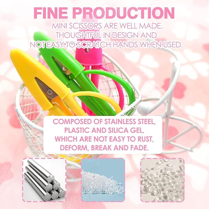 3 Packs Mini Scissors Set Travel Sized Tiny Small Scissors with Cover Portable Snips for Sewing Crafts and Yarn Assorted Colors (Yellow) - color: Yellow, size: 3 Pack