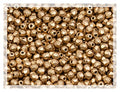 100 pcs Faceted Fire Polished Pressed Czech Glass Beads 3mm (0.12in), Aztec Pale Gold - 01710 - color: Pale Gold