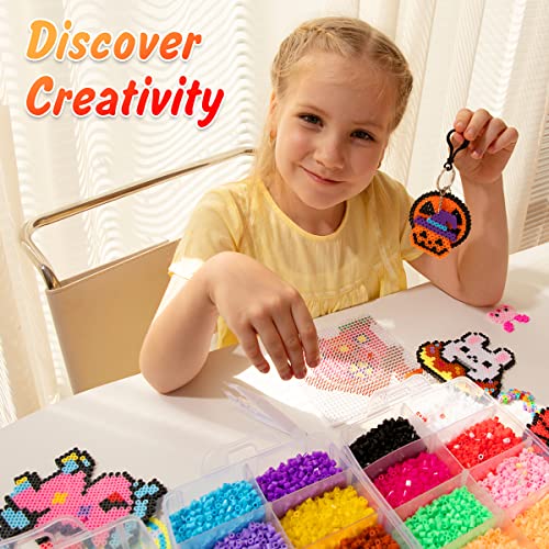 Meland Fuse Beads Kit, 5MM 24000 Beads in 24 Colors,Craft Gift for Age 5-12 - size: 24000 pcs without Iron