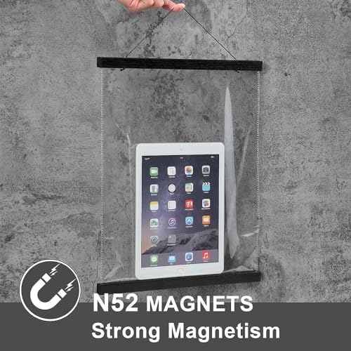 WITCOLOR 25x17 25x36 25x25 Poster Frame, Magnetic Black Wood Wooden Frame Hanger for Photo Picture Canvas Artwork Art Print Wall Hanging (1 Pack, 25", Black) - color: Teak Black, size: 25 Inch