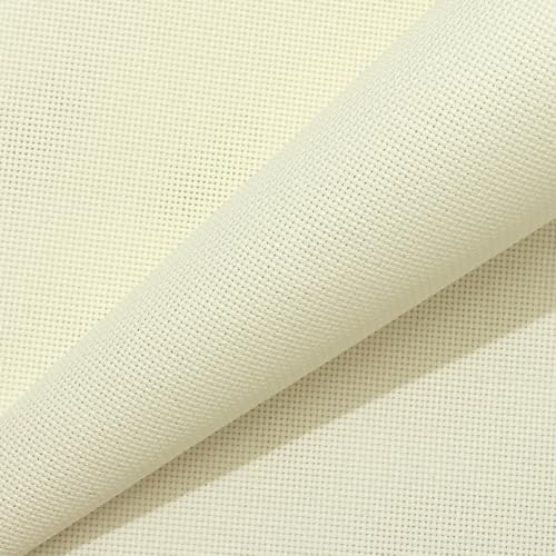 Aida Cloth 18 Count Cross Stitch Fabric,19×28inch (18CT,Off White) - color: Off White, size: 18CT