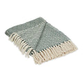 DII Diamond Throw Collection Cotton Woven, 50x60, Hunter Green - color: Hunter Green