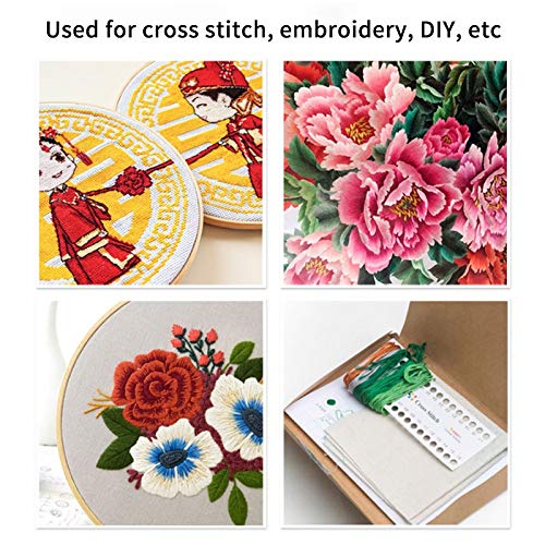 22 Skeins Metallic Embroidery Thread,Multi-Color Embroidery Floss for DIY