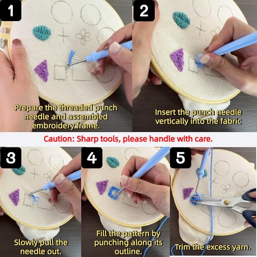 YOYLEAYOY Punch Needle Kit for Beginners (Golden Retriever)