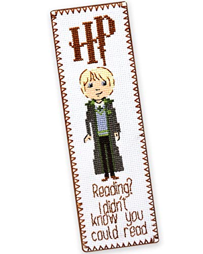 Personalized.Design Cross Stitch Bookmark Kit with Draco's Quote 'Reading? I Didn't Know You Could Read' - color: Draco