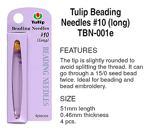 Tulip Beading Needles Bundle of 3 Packs: Size 10, Size 11 & Size 12-1 Pack of Each - TBN-001e, TBN-003e, TBN-004e, Japanese Needles for Seed Beads