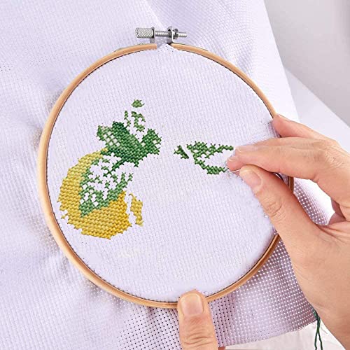 Cldamecy 3 Pieces Embroidery Hoops 7/8/10 inch,Round Bamboo Adjustable Frame Circle Ring Hoops for Embroidery,Cross Stitch,Ornament and Art Craft Sewing - style: 7/8/10 Inch