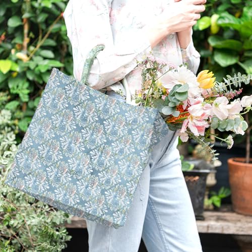 JarThenaAMCS 12 Sheet Blue Floral Heat Transfer Vinyl Watercolor Flower HTV Iron on Vinyl Blue Adhesive Vinyls for Mugs DIY Crafts Fabric T-Shirt Supplies, 10 x 12 Inch