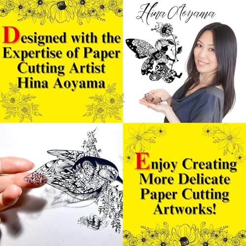 CANARY Professional Paper Scissors 4" [Extra Pointed Tips], Mini Precision Scissors for Cutting Art, Kirie Paper Cut Art, Made in Japan - size: Papercutting Art (Professional)