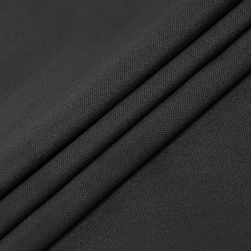 Cotton Fabric By The Yard 58 Inches Wide for Quilting, Sewing, Apparel, Embroidery, DIY Crafts(Black, 1/2Y) - color: Black, size: Pre-cut 1/2 Yard(58" x 18")