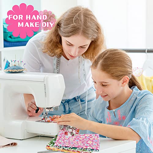 Irenare 100 Pcs 8 x 8 Inches Cotton Fabric Squares Bundle Quilting Fabric - style: Floral