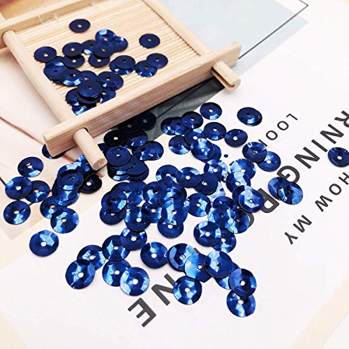 DIYASY 9800 Pcs 6MM Bulk Loose Sequins, Round Embroidery Sequins Cup Craft Sequin with Holes for DIY 22 Colors