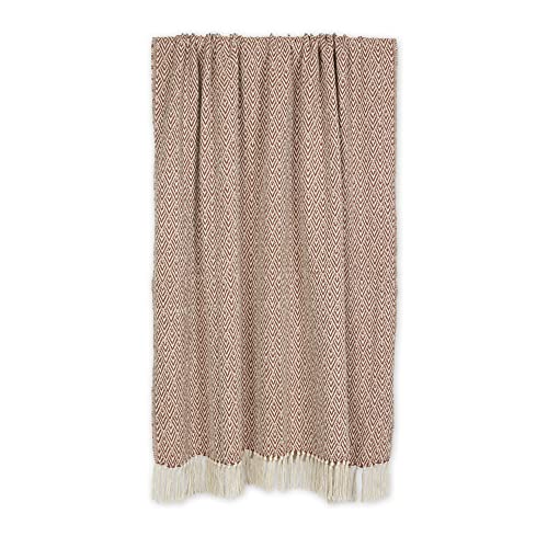 DII Diamond Throw Collection Cotton Woven, 50x60, Cinnamon - color: Cinnamon