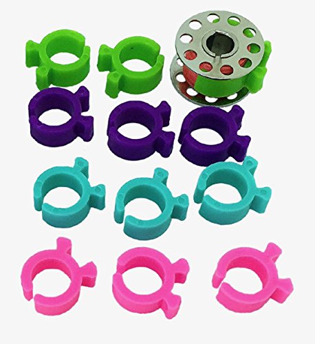16 Piece Bobbin Holder Set for Sewing Machines - Bobbin Clamps for Organizing Threads and Avoiding Tangles