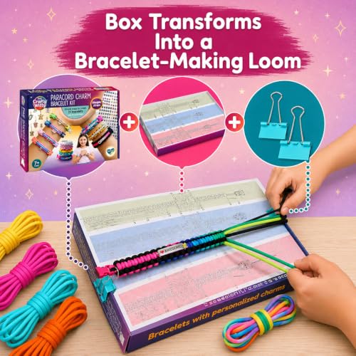 Glittery Garden Paracord Bracelet Making Kit with Charms. Art & Craft Gift - style: Bracelet Making Kit