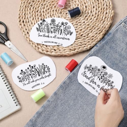 Water Soluble Embroidery Patterns, Bible Verse Stick and Stitch Paper - size: Bible Verse