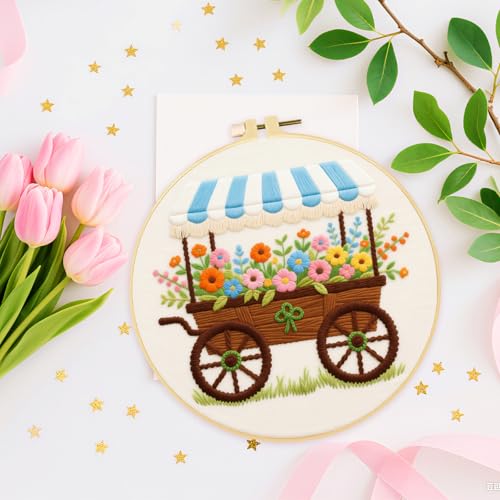 ORIGACH 4 Pack Daily Life Embroidery Kit for Beginners - style: Daily Life