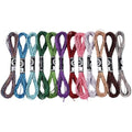 12 Skeins 6 Strands Metallic Embroidery Floss Glitter Cross Stitch Thread Colorful Sparkly Polyester Friendship Bracelet String Yarn Threads Bulk for Hand Sewing Crafts Bracelets Making DIY - color: Colorful