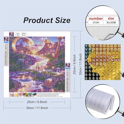 Waterfall Landscape Diamond Art Kits For Adults,DIY Wonderland Diamond Painting Kits For Adults Beginners,5D Full Drill Diamond Dots With Diamond Gem Art And Crafts For Home Wall Decor 12x12inch - color: Waterfall