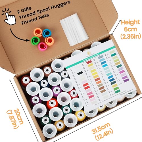New brothread 52 Spools 40WT 100% Frosted Matt Embroidery Machine Thread - color: 52 colors - 550yd per spool, size: 40WT