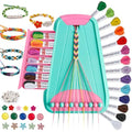 Maynacs Friendship Bracelet Making Kit for Girls 8-12, 28 Pre-Cut Threads - color: LightBlue/Pink