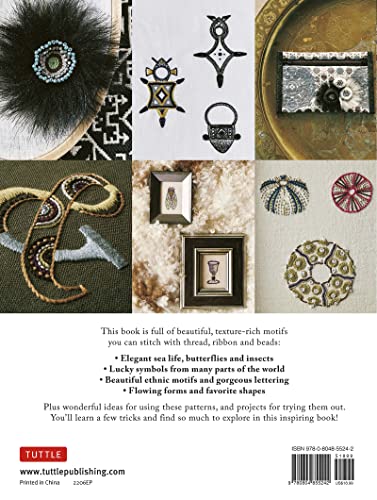 Modern Japanese Embroidery Stitches: Bold & Exotic Plants, Sea Life, Charms, Letters and More! (over 100 designs)